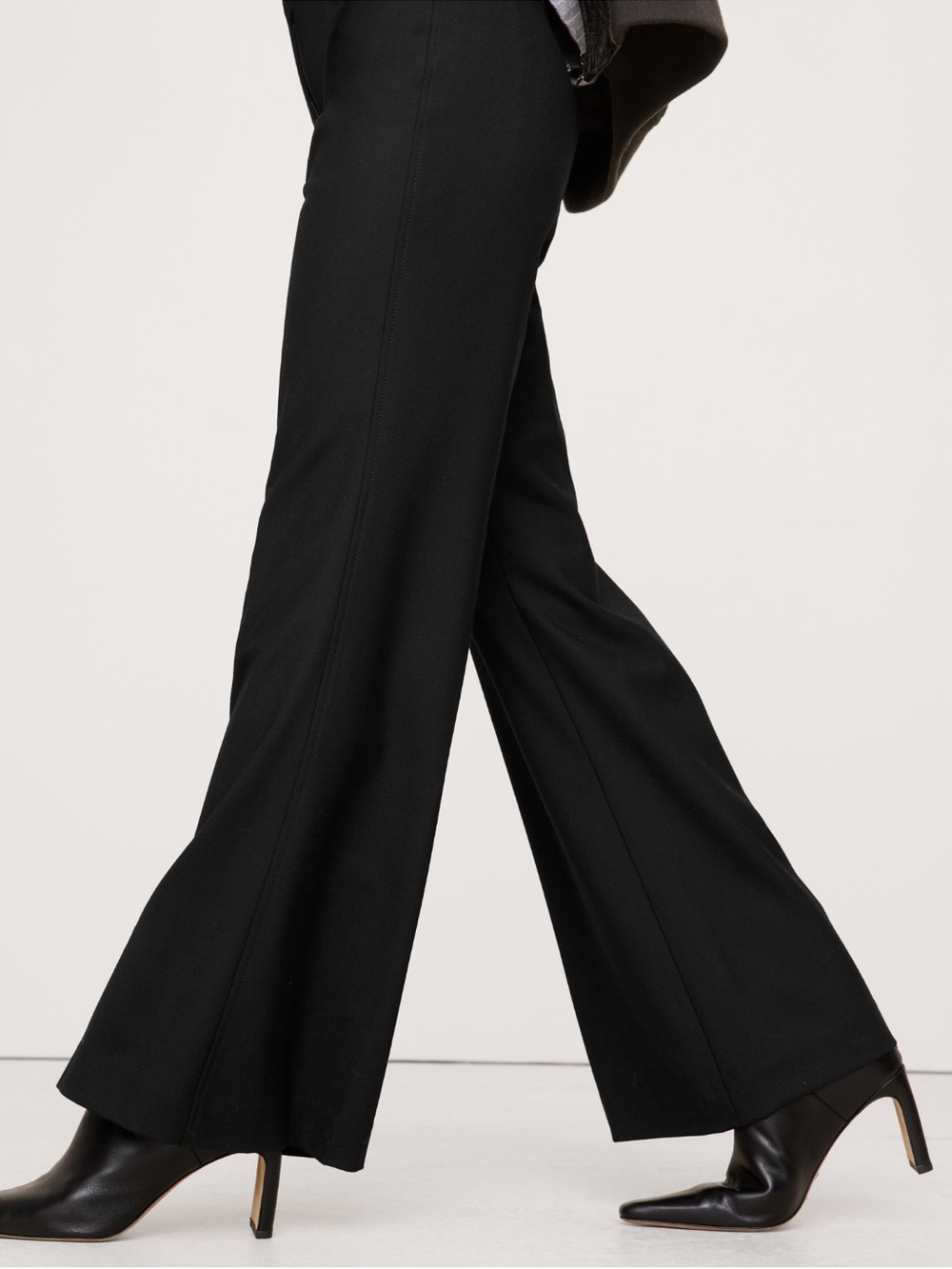 Banana Republic Mid- rise Flare Stretch Wool Blend Pant - Picture 3 of 12